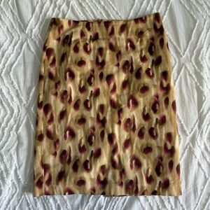 Leopard Print Tan and Brown Skirt